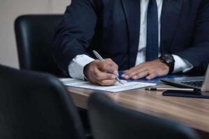 Person signing documents